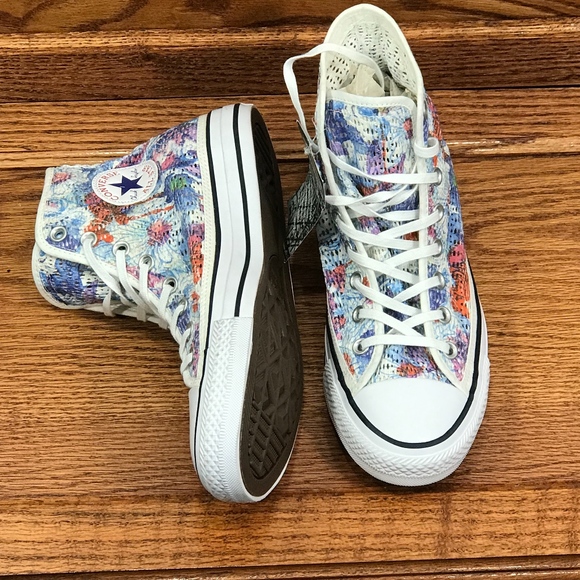 Converse Shoes Converse Ctas Hi Spray Paint Blue White Inked Shoe